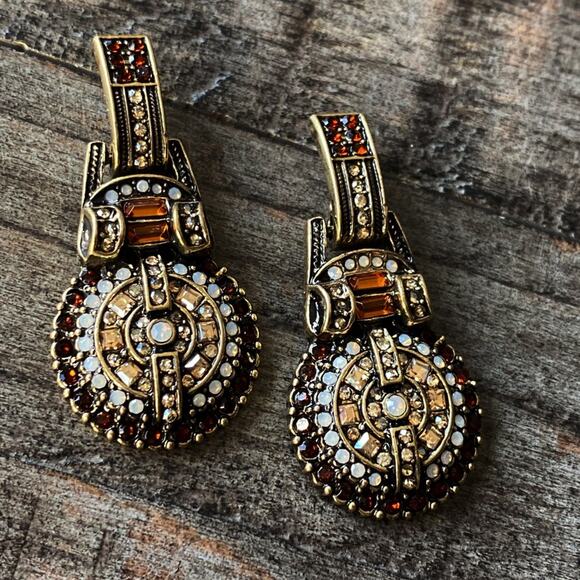 NEW Geo Drop Rhinestone Earrings - Picture 4 of 7